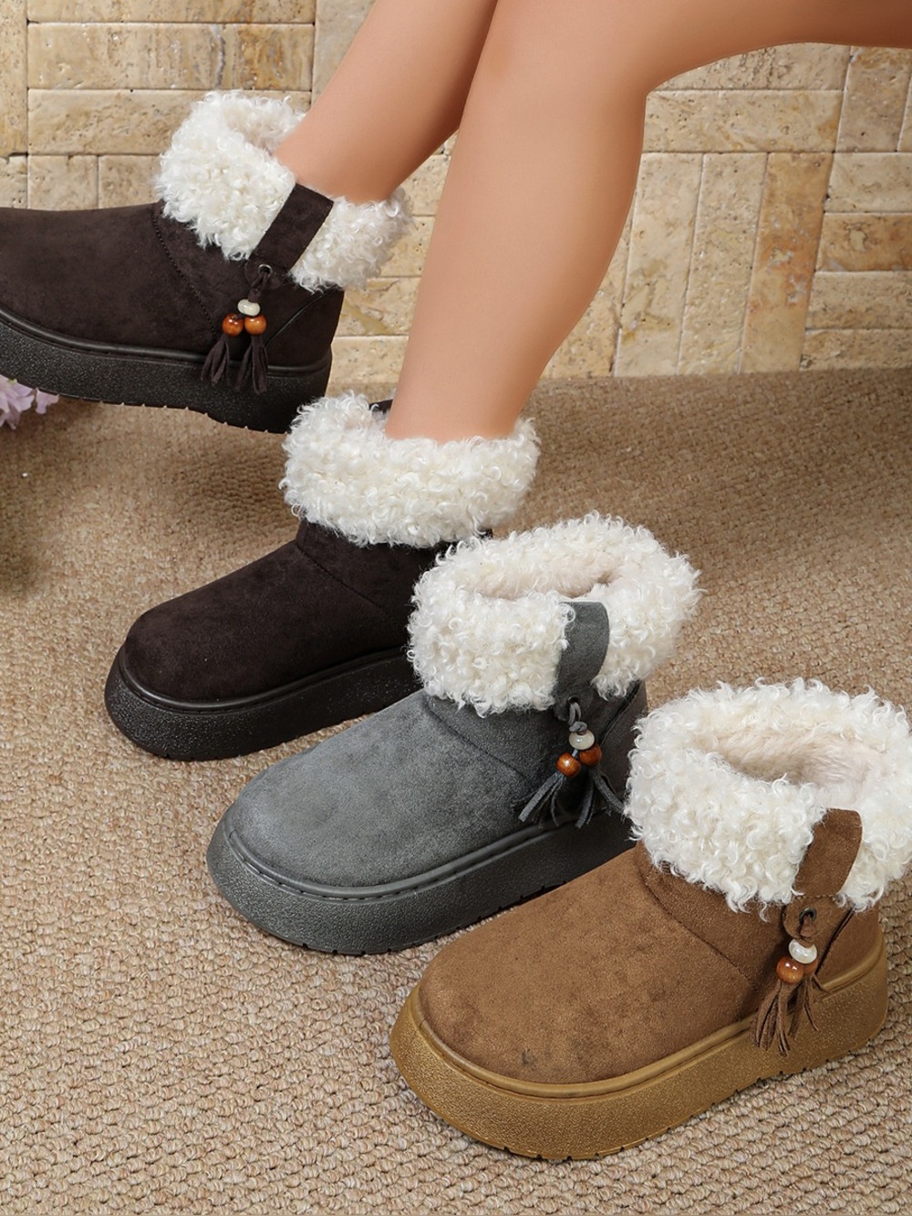 Round Toe Platform Boots
